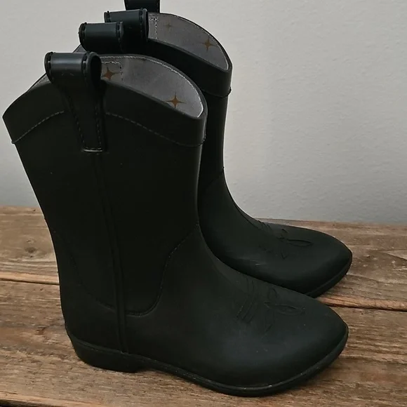 Dakota Ridge Cowboy Rain Boots Unisex Kids 12/13 - Picture 2 of 3